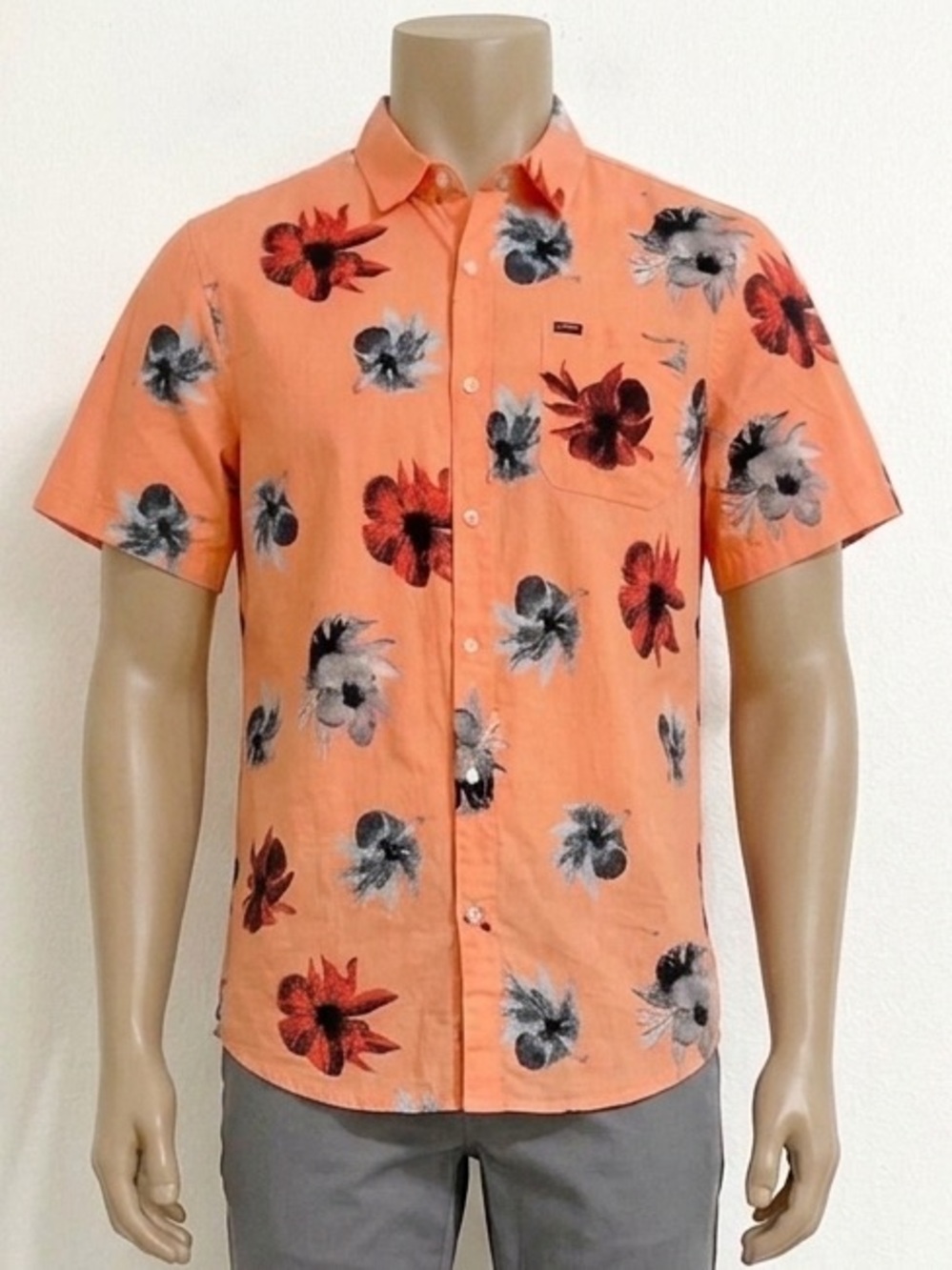 NEW Matix Hawaiian Tropical Coral Button Up